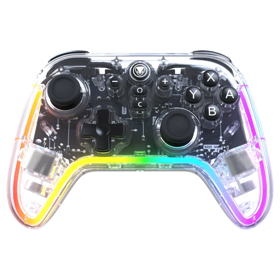 Snakebyte Gamepad Pro RGB S2 manette Switch 2 transparente