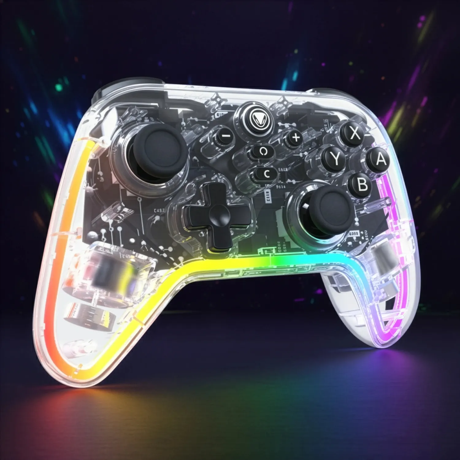 Snakebyte Gamepad Pro RGB S2 manette Switch 2 transparente