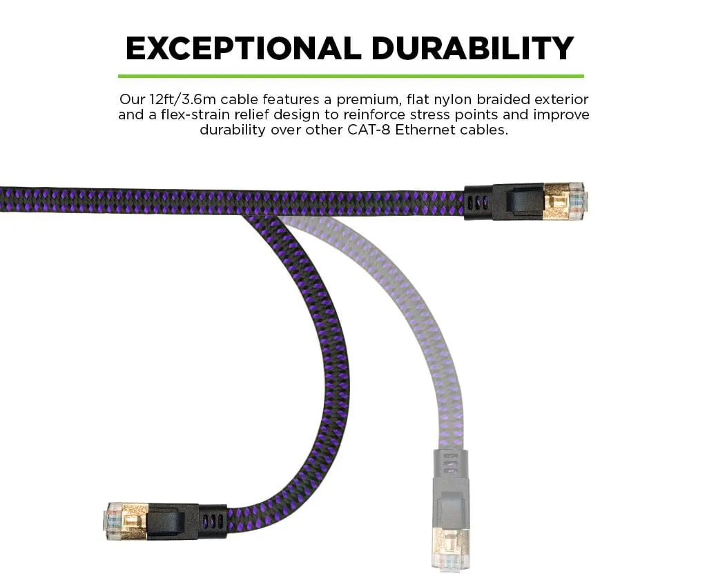 KontrolFreek 12’ CAT-8 Ethernet Gaming Cable câble Ethernet 3,6 m