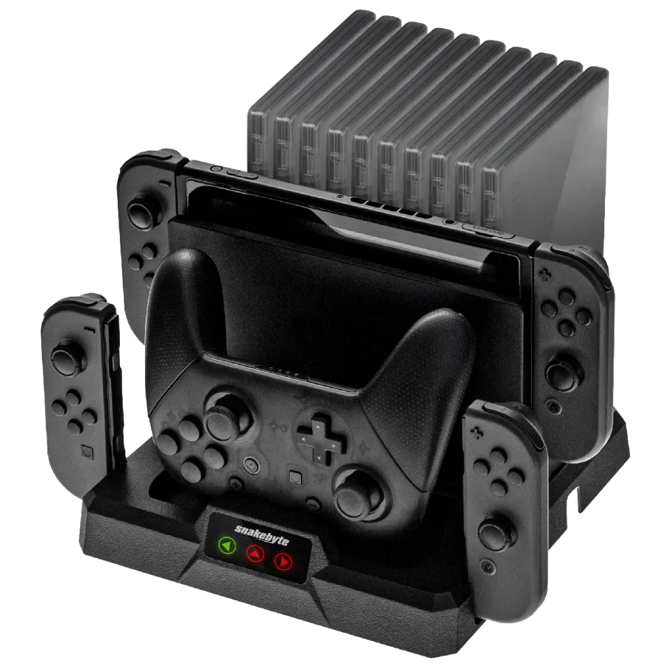 Snakebyte Base S station charge Switch Pro Joy-Con 10 jeux