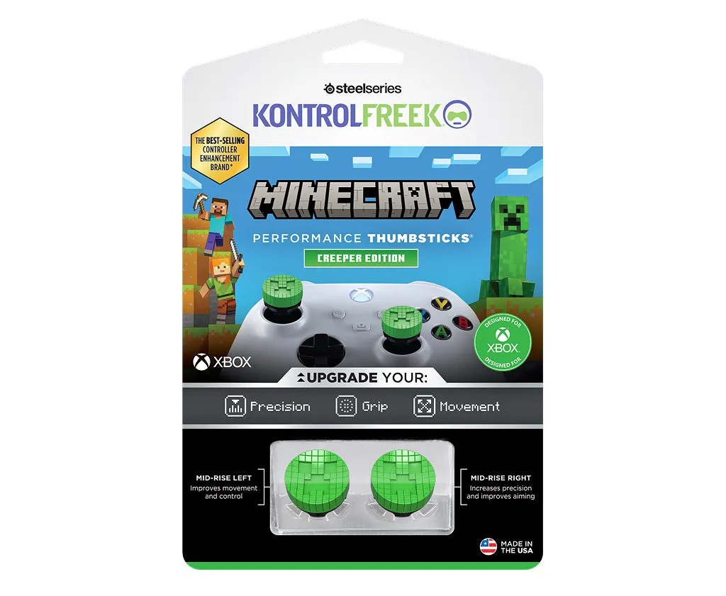 KontrolFreek Minecraft Creeper Edition grips stick confort