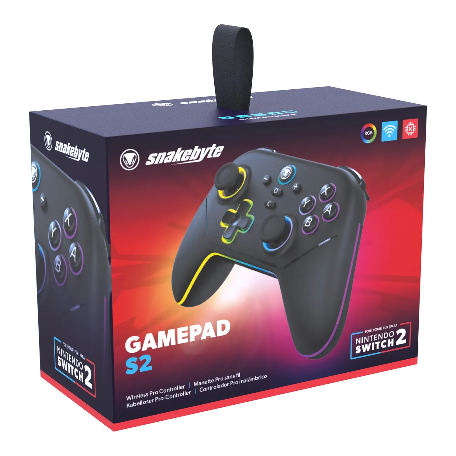 Snakebyte Gamepad Pro S2 manette Switch 2 noire