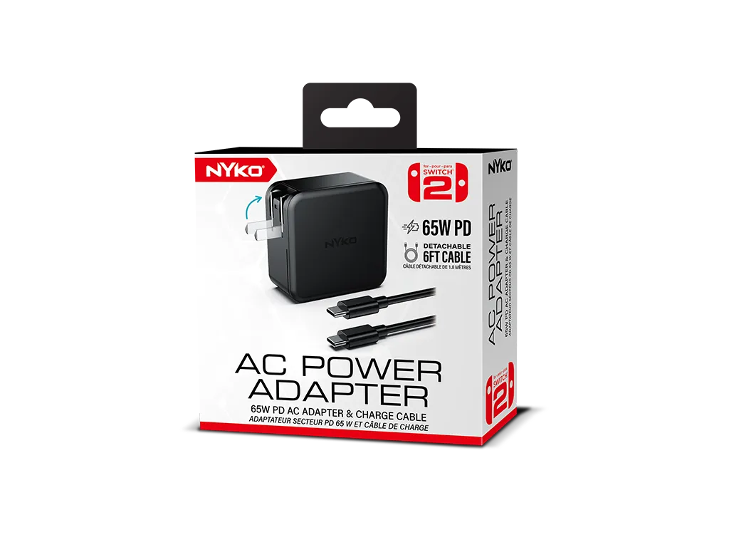 Nyko 65W PD chargeur secteur Switch 2 USB-C