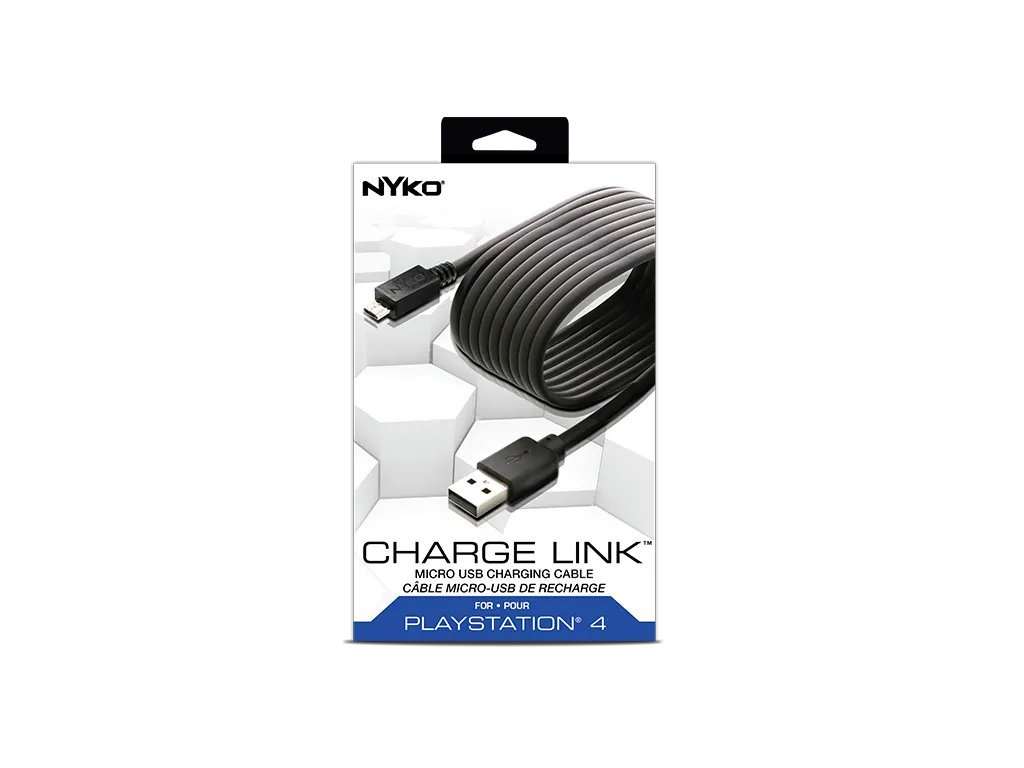 Nyko Charge Link câble charge manette PS4 2,4 m