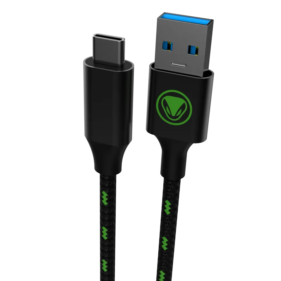 Snakebyte USB 3.2 X câble USB-A/C tressé 10 Gbit/s