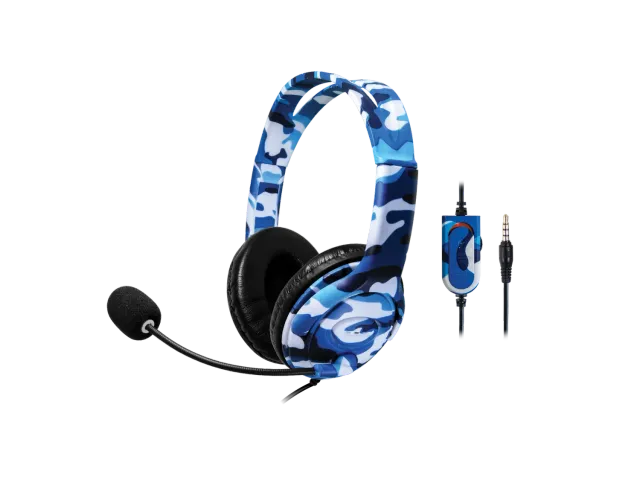 Nyko NU-3500 Tidal Blue Camo casque gaming filaire