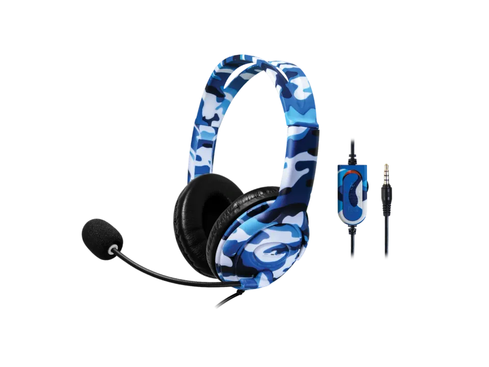 Nyko NU-3500 Tidal Blue Camo casque gaming filaire