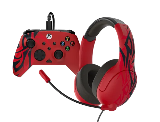 Performance Designed Products Rematch manette filaire Spirit Red avec casque
