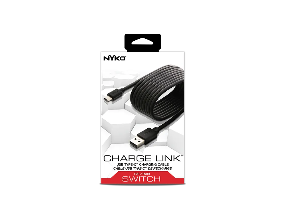 Nyko Charge Link Switch câble charge USB-C 2,4 m