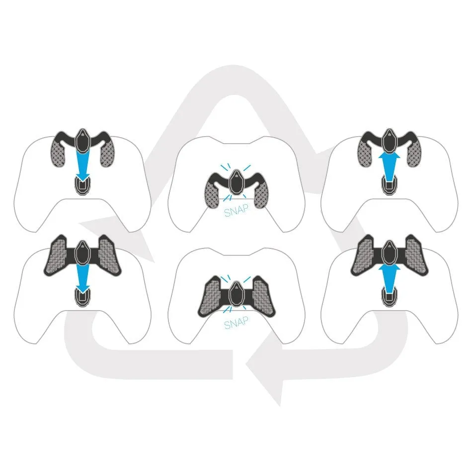 Burn Controllers Reflx Carbon palettes PS4 carbone