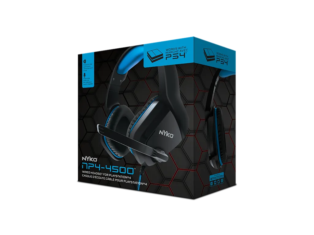 Nyko NP4-4500 casque PS4 filaire jack 40mm stéréo
