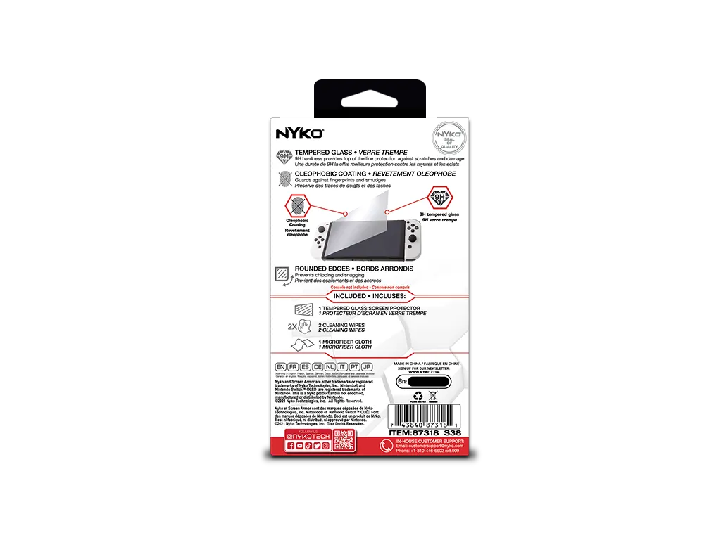 Nyko Screen Armor protection écran Switch OLED verre