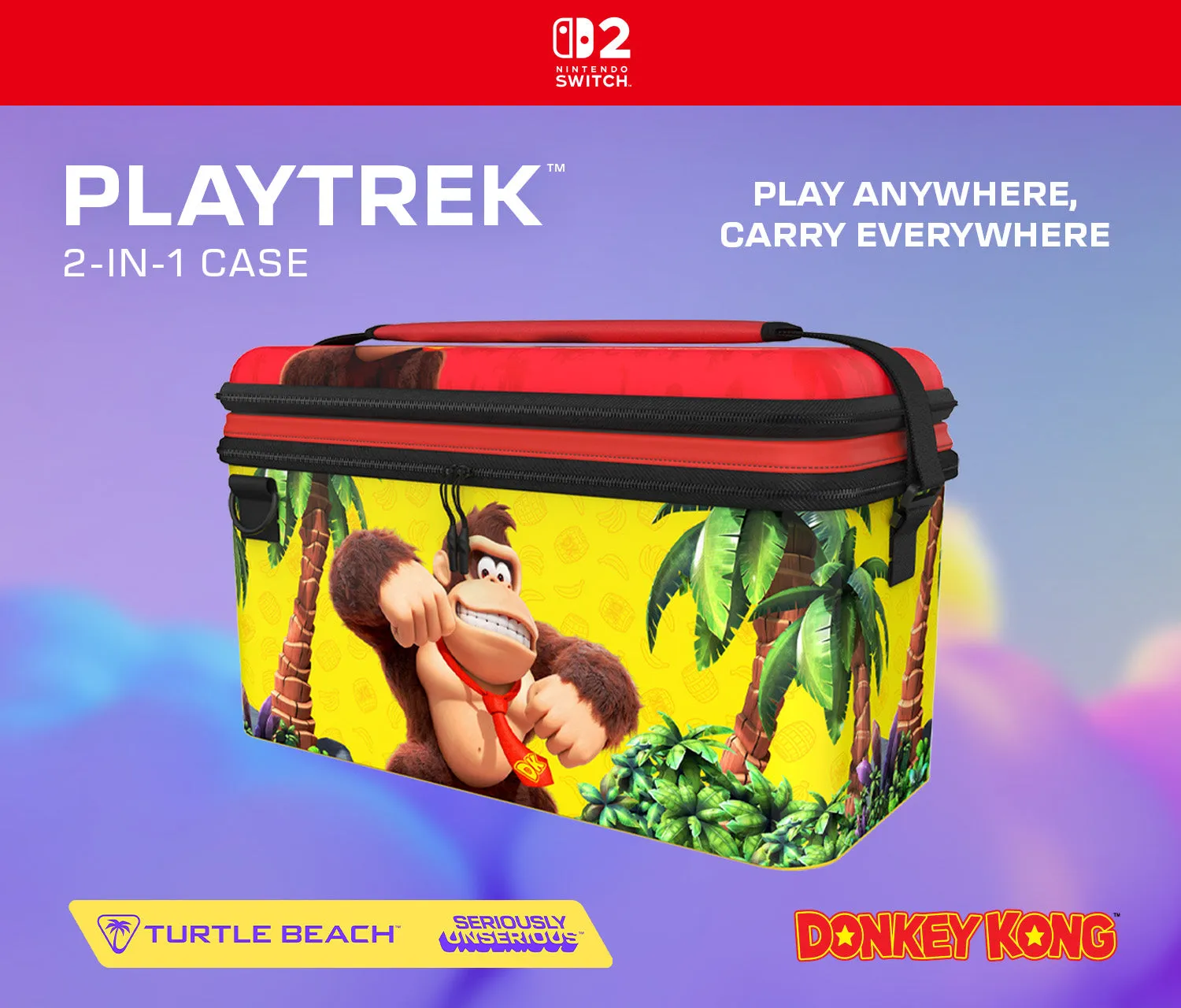 PlayTrek 2-in-1 étui Nintendo Switch 2 Donkey Kong Jungle