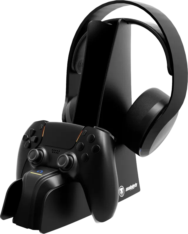 Snakebyte Dual Charge 5 station charge PS5 noir support casque